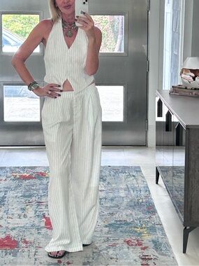 Pinstripe Vest Halter with matching Pants